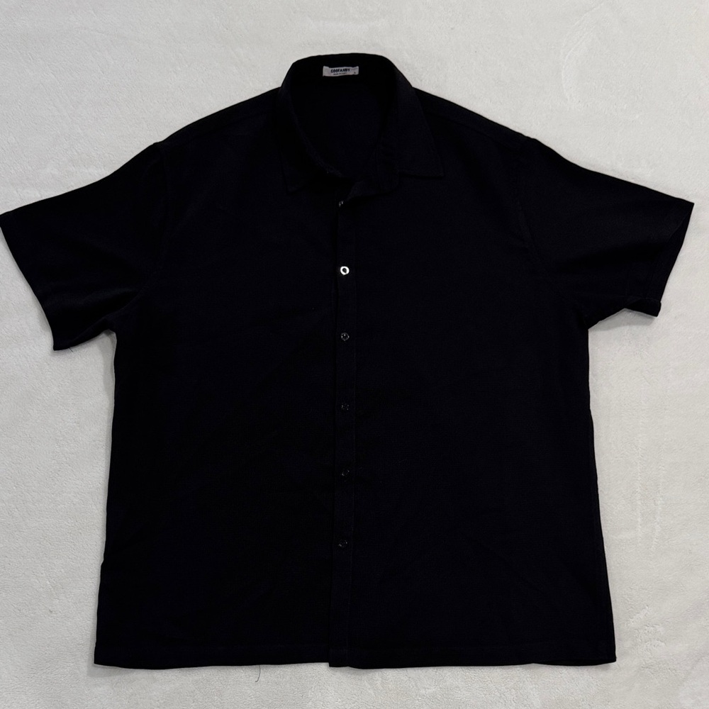 Coofandy Classic Black Casual Button Down Shirt